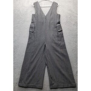 Cartonnier Jumpsuit‎ Womens Small Multi Chevron Lined Wide Strap V Neck Back Zip
